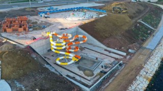 Gölcüke çift kaydıraklı aquapark yapılıyor