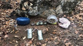 Hakkari kırsalında EYP ve el bombaları ele geçirildi