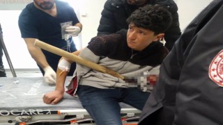 Hayvanlarına ot almaya çalışırken koluna yabanın dişleri battı