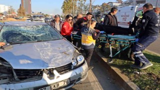 Hurdaya dönüp 3 yaralının çıktığı otomobilden sıyrık dahi almadan kurtuldu
