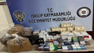 İskilip Emniyetinden kaçak sigara operasyonu