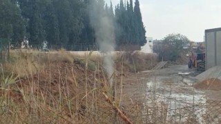 İzmirde doğal gaz ana dağıtım borusu delindi, büyük panik yaşandı