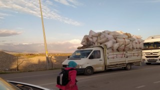 Kamyonetteki tehlikeli yolculuk yürekleri ağza getirdi