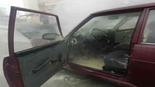 Karamanda otomobil yangını