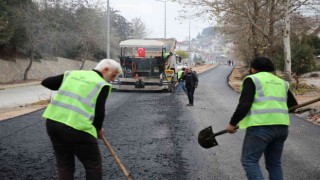 Kavaklıderede birinci kat sıcak asfalt tamamlandı