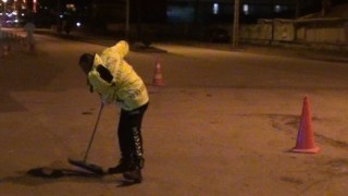 Kaza sonrası trafik polislerinden örnek davranış