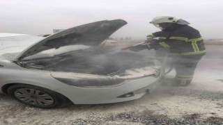 Kırıkkalede otomobil yangını