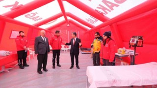 Kırklarelide Acil Sağlık Hizmetleri Hastası çerçevesinde Tıbbi Uç Nokta Çadırı kuruldu