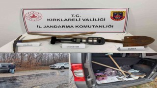 Kırklarelide kaçak kazı yapan şüpheliler suçüstü yakalandı