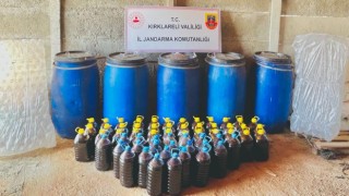 Kırklarelide yılbaşı öncesi bin 550 litre sahte içki ele geçirildi