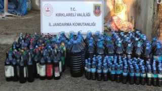 Kırklarelinde yılbaşı öncesi tonlarca sahte içki ele geçirildi