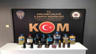 Kırklarelinde ‘Zincir 2 operasyonunda sahte içki ele geçirildi