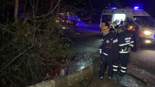 Kontrolden çıkan otomobil kanala devrildi: 1 ölü