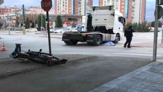 Konyada tırın altında kalan motosiklet sürücüsü hayatını kaybetti