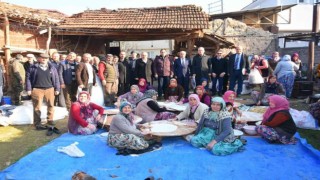 Köylülerden başkana muhteşem karşılama