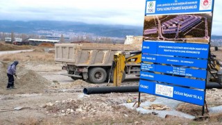 Küçük Sanayi Sitesinde kanalizasyon hattı döşeme çalışmaları başladı
