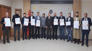 Kütahyada din görevlilerine katılım belgesi