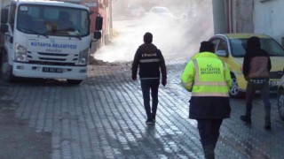 Kütahyada faciadan dönüldü, alt yapı çalışması sırasında doğalgaz ana boru hattı delindi