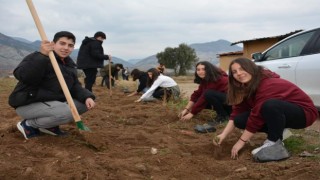 Lavantalar öğrencilerin ellerinden toprakla buluştu