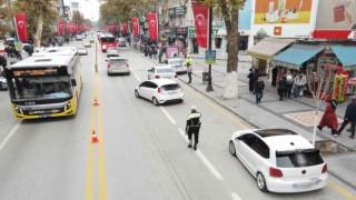 Malatyada polisten dron desteli trafik uygulaması