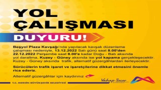 Mersinde Beşyol Plaza Kavşağında düzenleme çalışması yapılacak