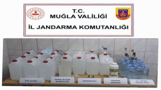 Muğlada 72 litre el yapımı alkol ele geçirildi