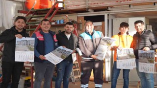 Ortaca Belediyesinin yeni yıl takvimleri dağıtılıyor