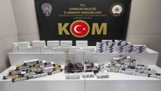 Samsunda 18 bin dal bandrolsüz makaron ele geçirildi