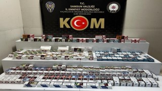 Samsunda 45 bin 900 dal makaron ele geçirildi