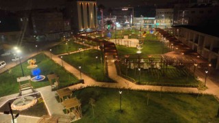 Şanlıurfada Kızılay Meydanı estetik görünüme kavuştu
