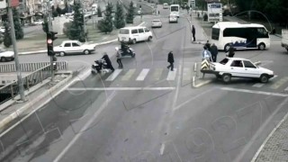 Şanlıurfadaki kazalar polis şehir kamerasında