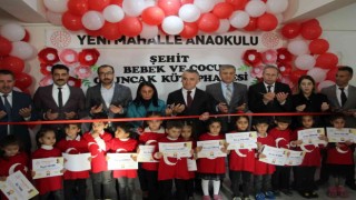 Şehit bebek ve çocukların ismi verilen kütüphanenin açılışı yapıldı