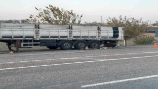 Seyir halindeki tır alev yandı