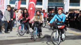 Şırnakta 50 bisikletçi 45 kilometre pedal çevirdi