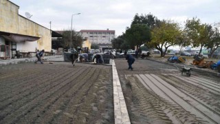 Söke Belediyesinden Sanayi Sitesinde yeşil alan, otopark ve yol çalışması