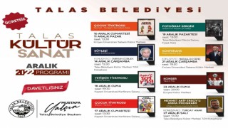 Talasta kültür sanat dolu Aralık ayı