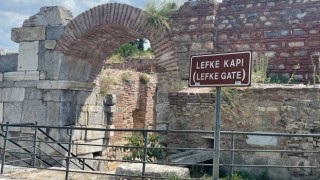 Tarihi Lefke Kapıdaki suyolunda Osmanlı kitabesi bulundu