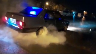 Tekirdağda drift şov pahalıya patladı