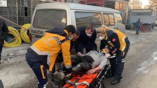 Tekirdağda inşaat işçisi çatıdan çatıya düştü