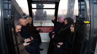 Teleferiğin bakımı tamamlandı ilk turu Başkan Altınok attı