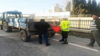 Trafik ekiplerinden traktörlere reflektör