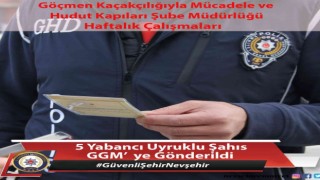 Türkiyeye yasadışı yollarla giriş yapan 5 şahıs Nevşehirde yakalandı