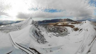UNESCOya aday Nemrut Kalderasında göz kamaştıran kar manzaraları