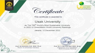 Uşak Üniversitesi “UI GreenMetric” sıralamasında 3 yıl üst üste ilk 1000de