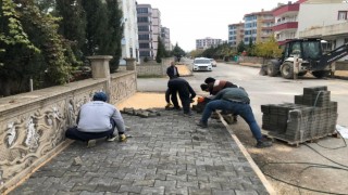 Yeni Mahallede kaldırım düzenleme çalışması