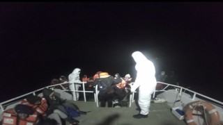 Yunan unsurlarının geri ittiği 61 kaçak göçmen kurtarıldı