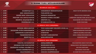 Ziraat Türkiye Kupası 5. Tur heyecanı başlıyor