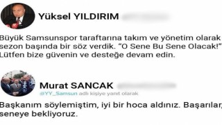 ADS Başkanı Sancaktan Samsunspor Başkanı Yıldırıma: