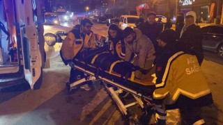 Alkollü sürücünün kullandığı otomobil ile motosiklet çarpıştı