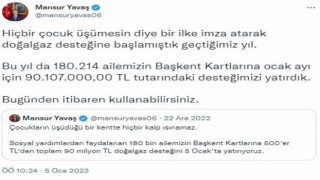 Ankara Büyükşehirden 180 bin aileye doğal gaz desteği